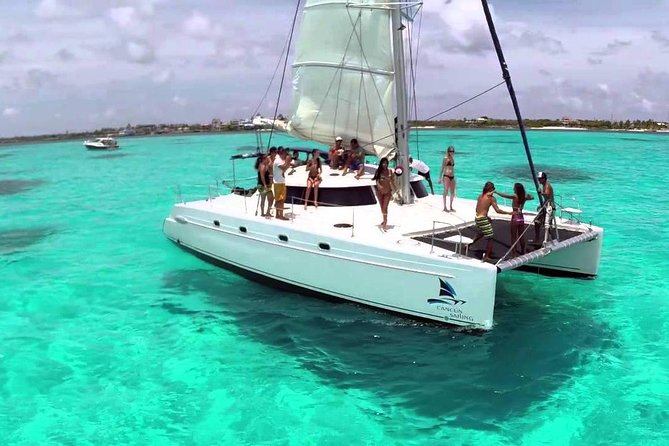 Isla Mujeres tour in a Catamaran with snorkel, open bar, lunch - Buffet lunch and the all-day drinks package