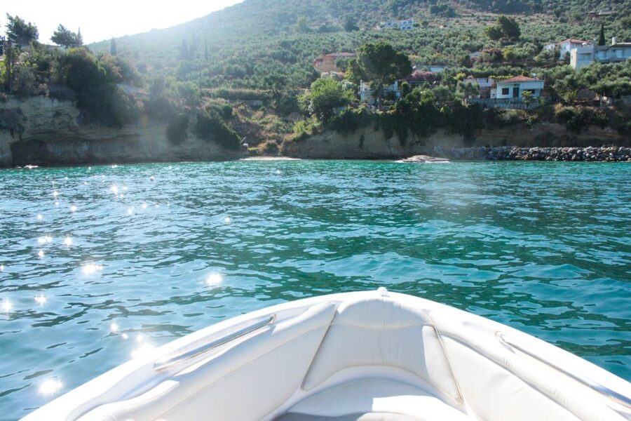 Kalamata - Kitries Boat Snorkel Tour - Swimming at caves and small beaches