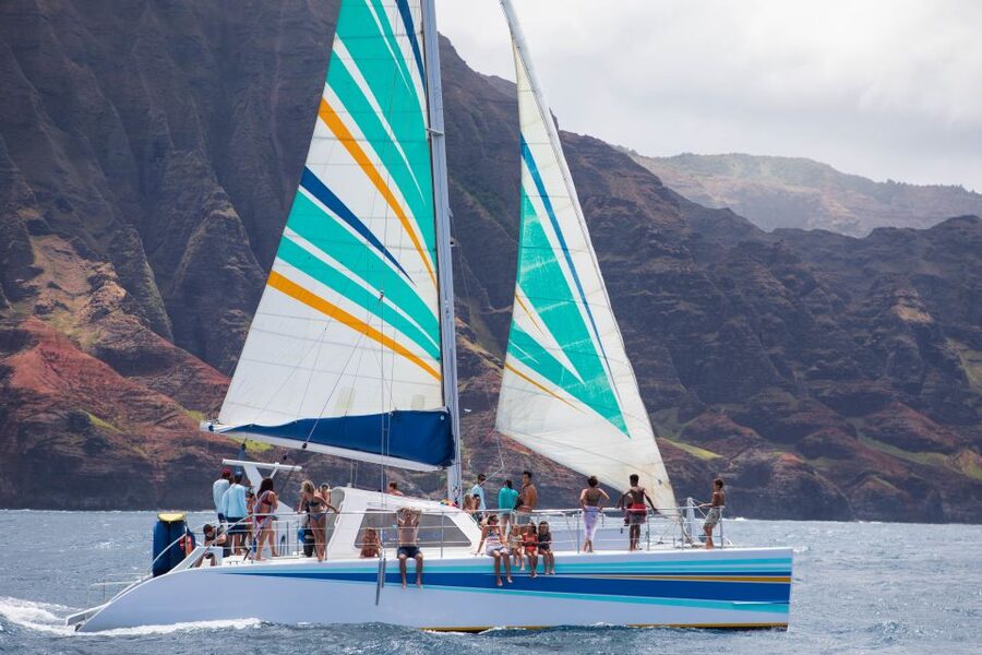 Kauai: Napali Coast Sail & Snorkel Tour from Port Allen - Leaving Port Allen for the Napali cliffs