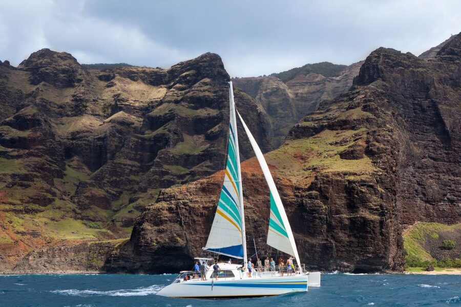 Kauai: Napali Coast Sail & Snorkel Tour from Port Allen - Snorkeling at the reef, conditions permitting