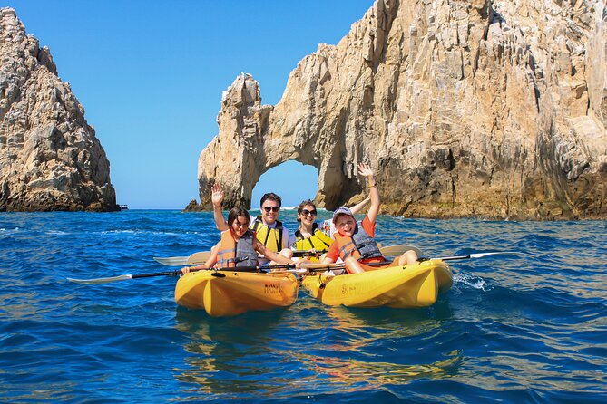 Kayak Expedition to the Arch of Cabo San Lucas, Lovers Beach & Snorkel - Paddling toward El Arco