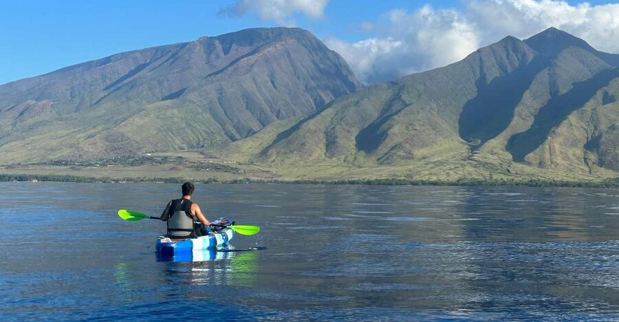 Kayak, Whale Watch And Snorkel At Turtle Town - Paddling above Olowalu’s old reef