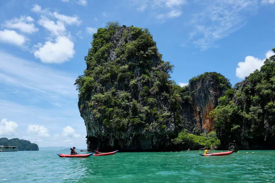 Khaolak: James Bond Island Kayak Tour with Snorkeling &Lunch - Khai Island: one hour of sand and snorkeling