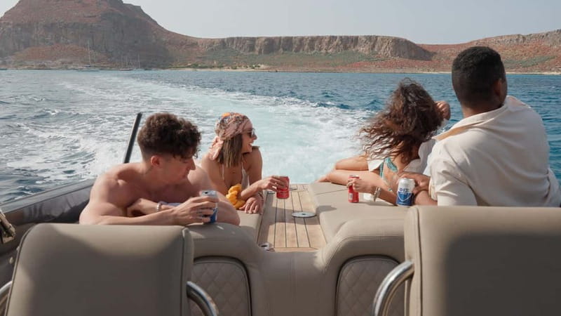 Kissamos: Balos & Gramvousa Speedboat Cruise with Snorkeling - The short crossing to Balos Lagoon