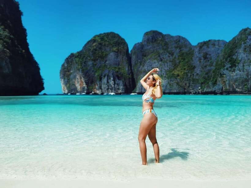 Koh Lanta: Phi Phi Islands Tour w/ Maya Bay, Snorkel & Lunch - Viking Cave: a quick look from the boat