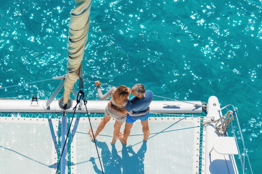 KOS: Catamaran Day Cruise – Swim, Snorkel, Food & Drinks! - Lunch with a view of Pserimos