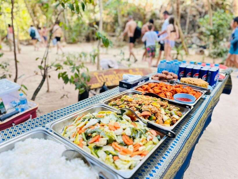 Krabi: 7 Islands Sunset Tour with Buffet Dinner & Snorkeling - Setting out from Ao Nang by longtail boat