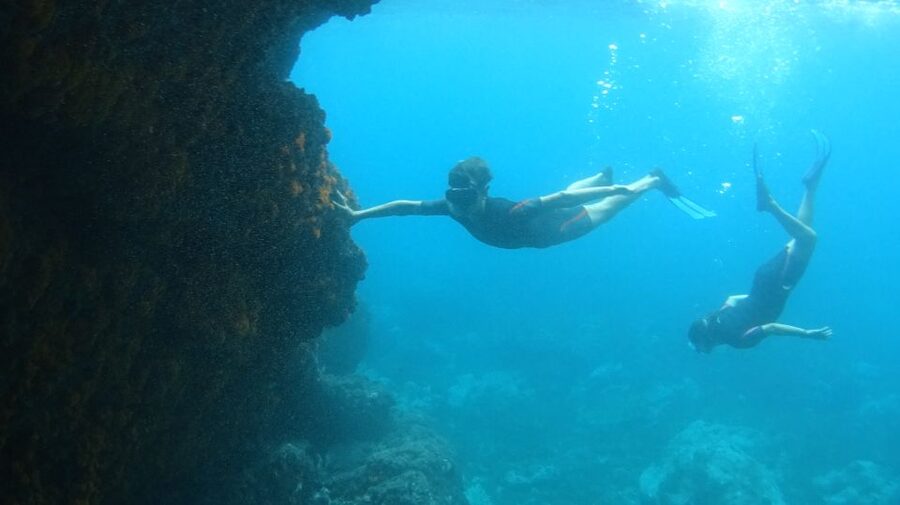 La Herradura: Cerro Gordo Natural Park Kayak & Snorkel Tour - The snorkeling stop at a small beach or cove