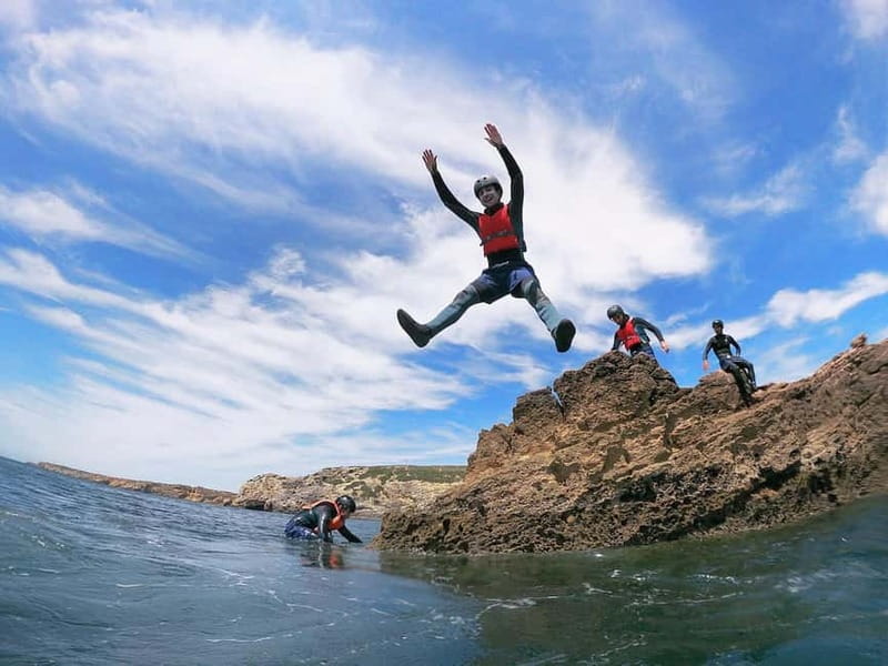 Lagos: Algarve Coasteering and Snorkeling Adventure - Three hours of swimming, climbing, and jumping