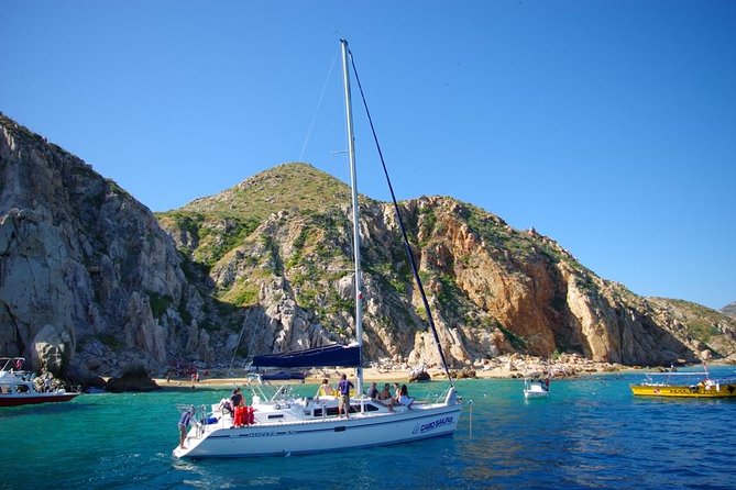 Lands End Luxury Sail and Snorkel Cruise in Cabo San Lucas - Whale sightings are a welcome winter bonus