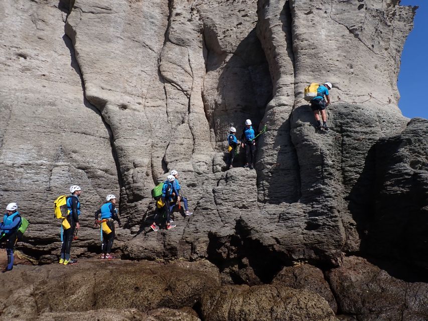 Las Palmas: Coastering, Via Ferrata, Water Jumping & Snorkel - Via ferrata and the suspension bridge