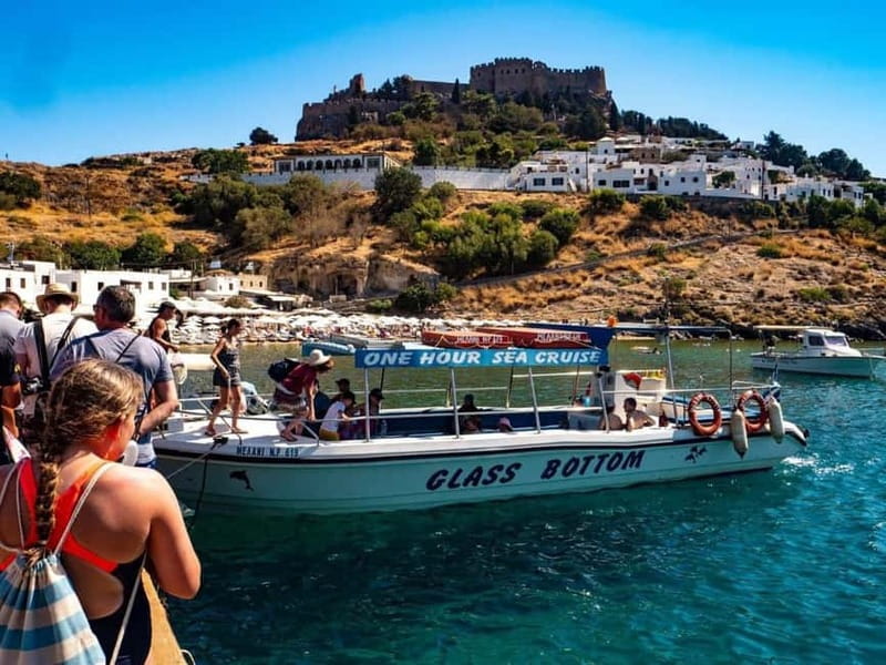 Lindos: Glass Bottom Boat Tour with Snorkeling - Key points to know before boarding