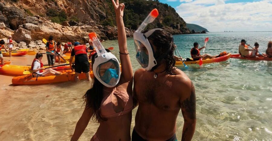 Lisbon: Arrábida Kayak & Wild Beach Snorkeling Pickup Option - Snorkeling at the wild beach
