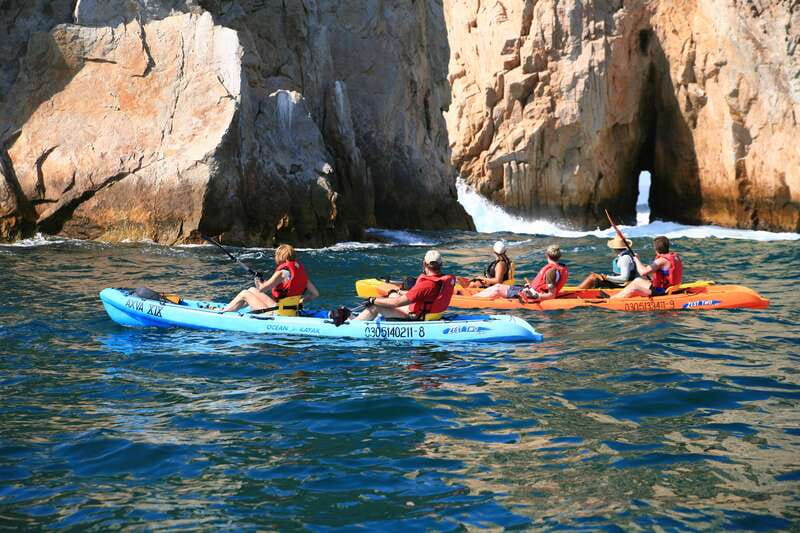 Los Cabos: The Arch and Lover's Beach Kayaking + Snorkeling - The safety briefing and double kayaks