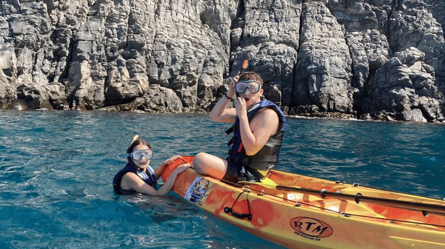 Los Cristianos: Kayak & Snorkel Tour with turtles and photos included - The Guaza coast from a kayak