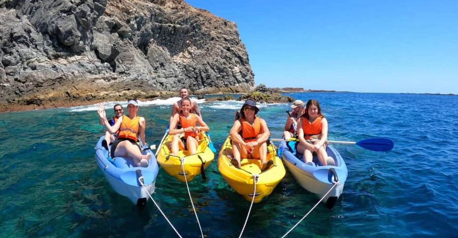 Los Cristianos: Kayaking and Snorkeling with Marine Wildlife - Setting out from Los Cristianos toward Palm-Mar