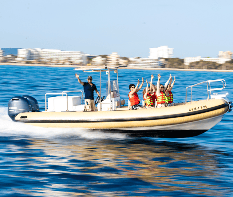 Mallorca: Visit Palma Speedboat adrenaline & snorkelling - The first burst of speed across Palma Bay