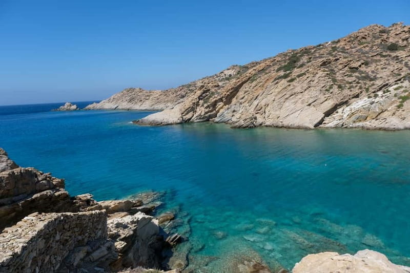 Milopotas: Best Beaches Boat Cruise with Snorkeling - Pikri Nero, the first quiet-water stop