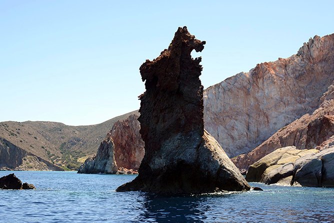 Milos caves snorkelling Catamaran Cruise in a small group - Kalogries Beach: the first swim and a light breakfast