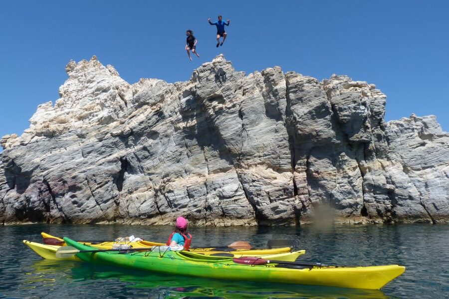 Milos: Guided Kayaking Trip with Snorkelling & Lunch - The second paddle: more caves and room for small challenges