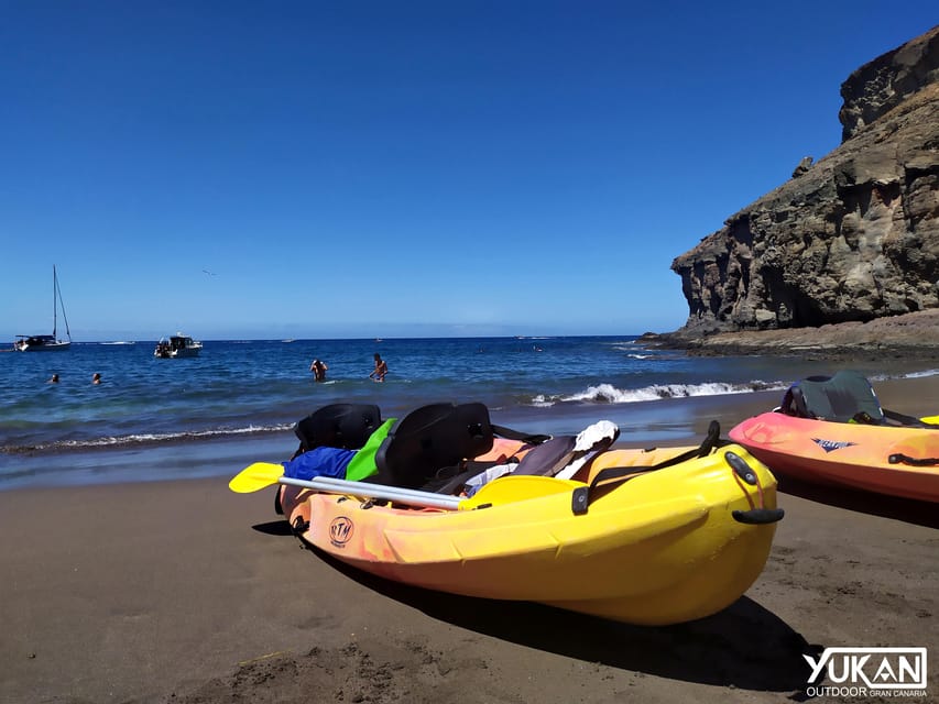Mogán: Guided Kayak to Caves and Snorkeling Tour - How difficult is the four-hour outing?