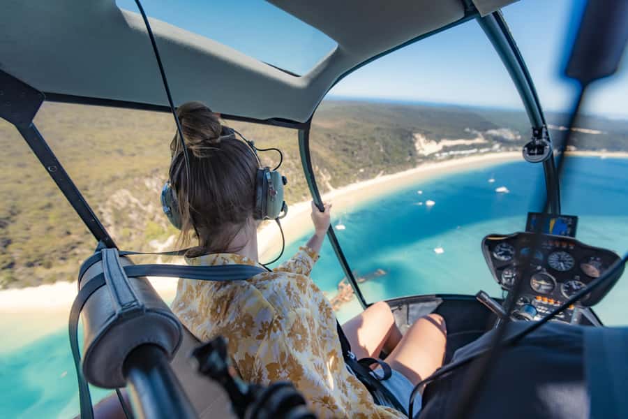 Moreton Island: Tangalooma Snorkel Tour with Helicopter Tour - Leaving Brisbane for Tangalooma