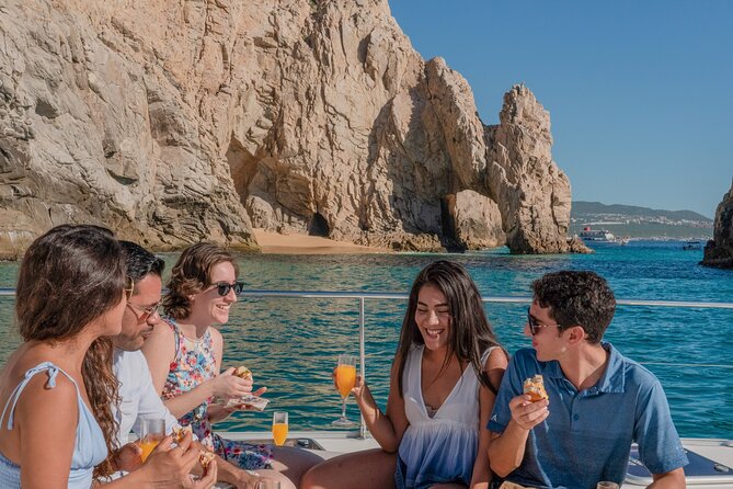Multimillion Yacht Cabo Cruise Sunset or Snorkel Optional PICKUP! - The Open Bar, Music, and Optional Food