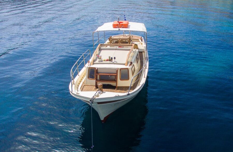 Mykonos: Private Cruise by Wooden Boat with Snorkeling - Agrari, Elia, and the first swim