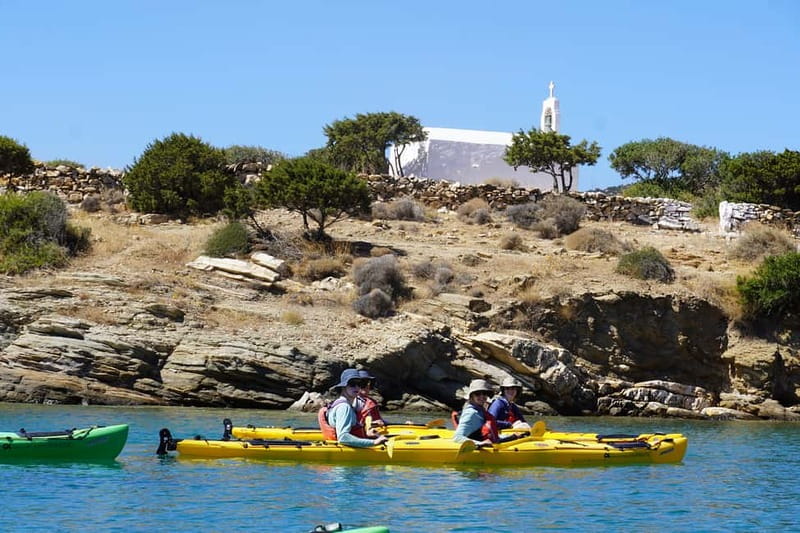 Naxos: Rina Cave Sea Kayak Tour with Snorkeling and Picnic - Following the coast at a relaxed pace