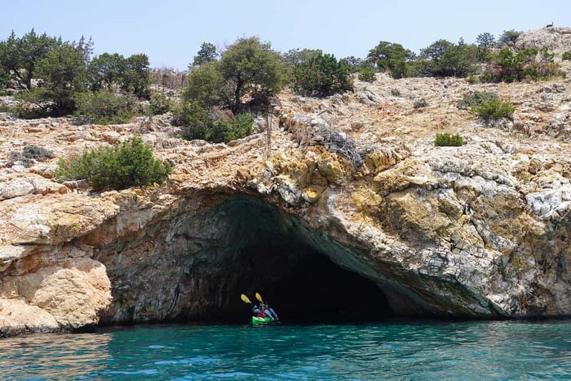 Naxos: Rina Cave Sea Kayak Tour with Snorkeling and Picnic - Swimming and snorkeling from a quiet beach