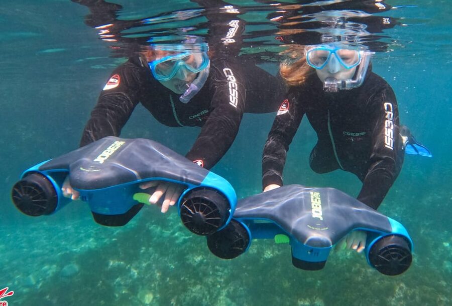 Nerja-Maro: Snorkeling & Sea Scooter Speedboat Trip - Snorkeling around the Mediterranean coves