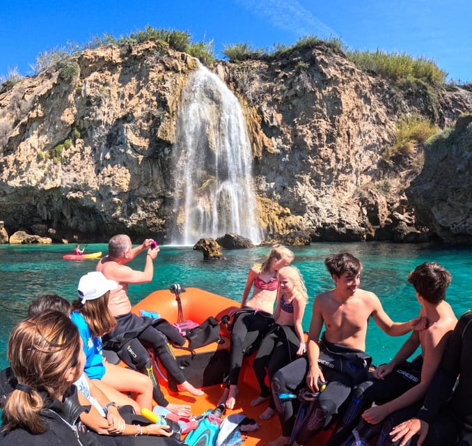 Nerja-Maro: Snorkeling & Sea Scooter Speedboat Trip - The speedboat ride beneath the Maro-Cerro Gordo cliffs