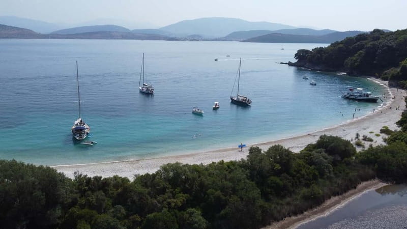 Northeast Corfu Coastal: Swim, Snorkel with lunch & drinks - Swimming inside Saint Arsenios Cave