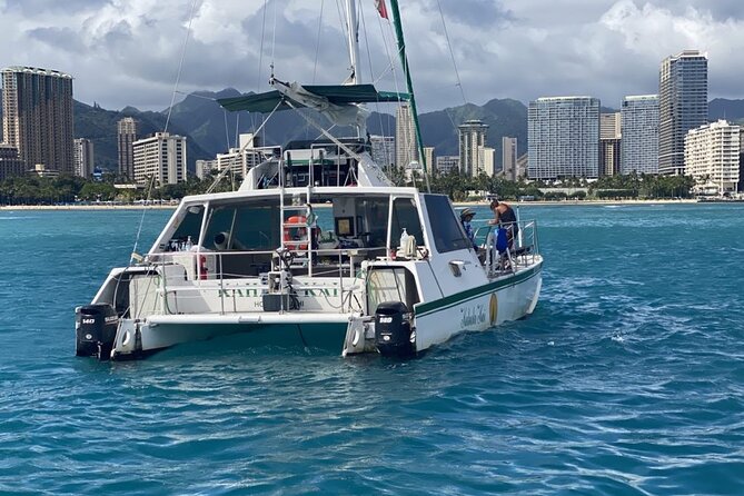 Oahu Catamaran Snorkel Tour: See Turtles 100% Guaranteed - Getting ready for the water