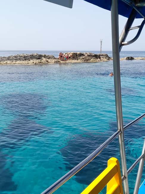Paphos: The Yellow Glass-Bottom Boat Cruise Swim & Snorkel - Leaving Paphos Harbour from the first pier