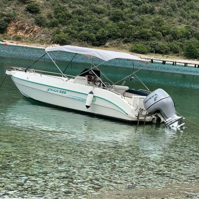 Pelagic Boat Tour7 destinations:drink+Snorkel+Umbrella️ - Soldier’s Beach, or Plazhi i Ushtarit