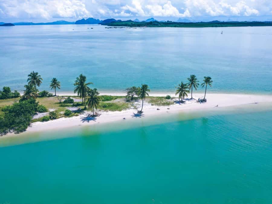Phuket: 4 Islands Krabi Adventure & Snorkeling Day Tour - Laem Had Beach and the sand split at Koh Yao