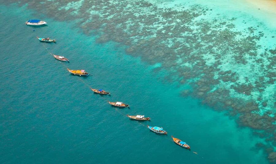 Phuket: Coral Island Snorkeling & Promthep Sunset Dinner - Open-sea snorkeling from the yacht