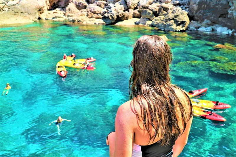 Pollença: Kayak Discovery – Snorkeling and Caves - Paddling into a 40-meter sea cave