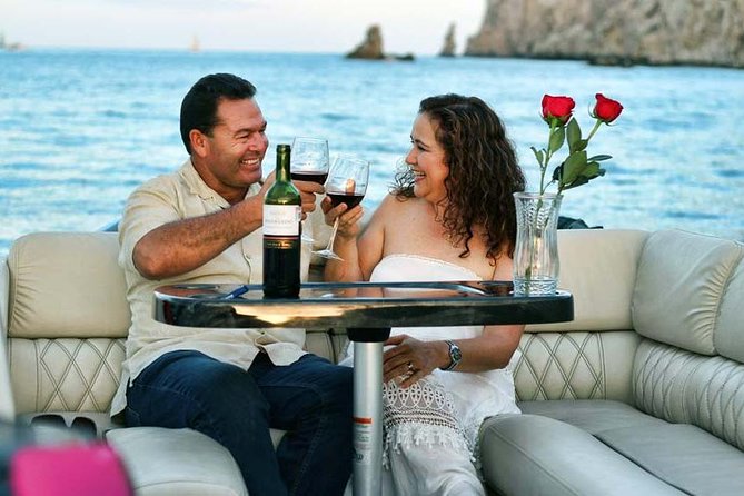 Private Luxury Pontoon Boat, Snorkel, Arch, Sunset & byond - What the two-hour Cabo cruise actually covers