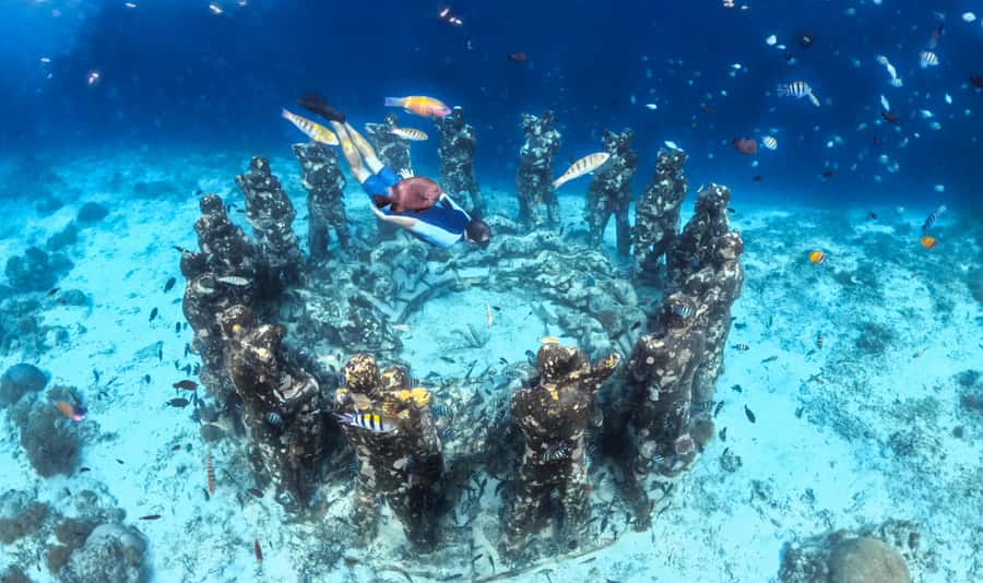 Private Snorkeling Gili Islands Full Day Tour - Gili Meno and the underwater statues