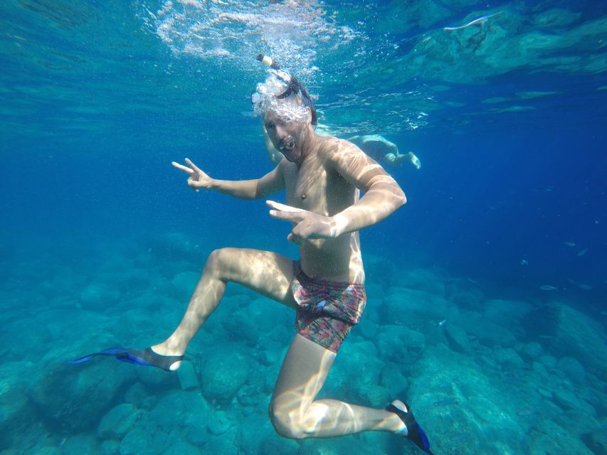 Puerto de Mogan: Boat and Snorkeling Trip - Leaving Puerto de Mogan on the yellow boat