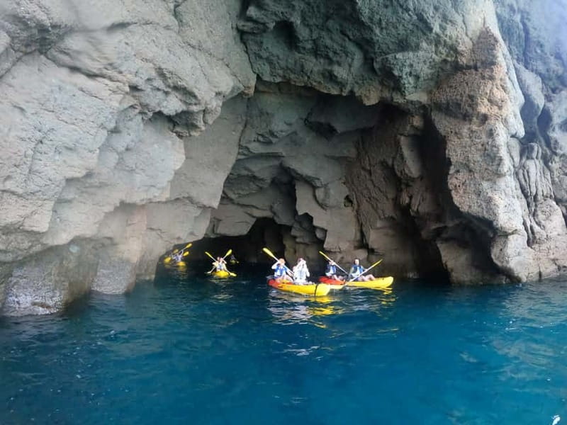 Puerto Mogán: Guided Adventure Kayak Tour in Caves & Snorkel - Why this is not a standard kayak outing
