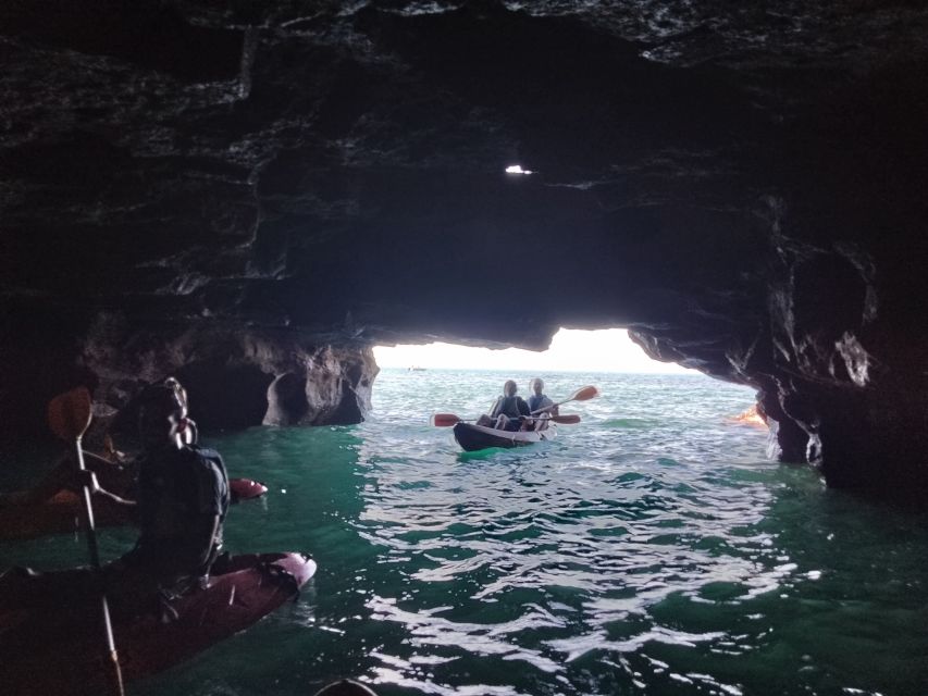 Puerto Mogán: Guided Adventure Kayak Tour in Caves & Snorkel - Cliff jumps, rock ledges, and optional thrills