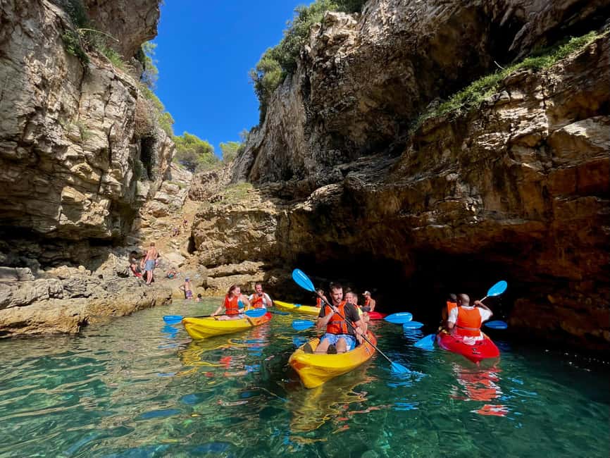 Pula: Cave, Canyon and Island Kayak Tour Snorkel&Explore - Paddling Toward Pula Canyon