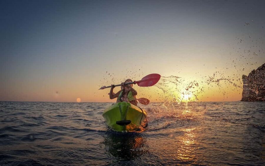 Pula: Kayaking,Snorkeling, Cliff jumping Tour with Wetsuit - Paddling toward the Valley of Tears