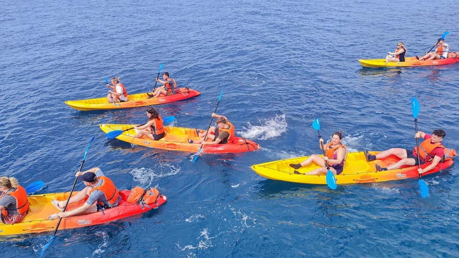 Pula: Muzil Canyon Kayak Tour, Snorkeling and Cliff Jumping - Paddling Back With A View Of The Coast