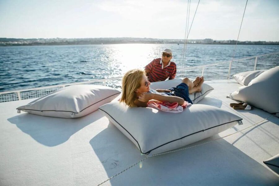Rhodes: Boat Tour with Snorkeling, Gourmet Buffet & Open Bar - First stop: one hour at Kallithea Bay