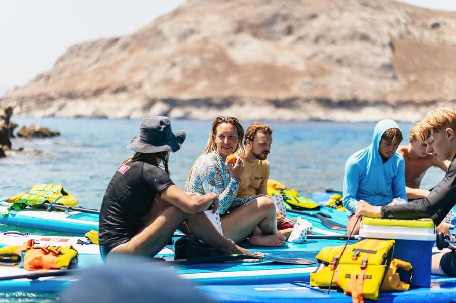 Rhodes: Stand-Up Paddleboard and Snorkeling Tour - A Greek snack at a quiet bay