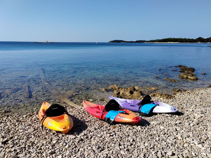 Rovinj: Golden Cape Desert Islands Kayak & Snorkeling Tour - Starting at Cuvi Beach instead of central Rovinj